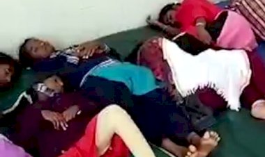 ಮೊರಾರ್ಜಿ ವಸತಿ ಶಾಲೆಯ ವಿದ್ಯಾರ್ಥಿಗಳಿಗೆ ವಾಂತಿ ಬೇಧಿ : ಬೆಡ್ ಇಲ್ಲದೆ ಮಕ್ಕಳಿಗೆ ನೆಲದ ಮೇಲೆ ಚಿಕಿತ್ಸೆ