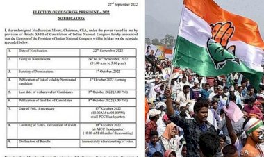 ಕಾಂಗ್ರೆಸ್ ಅಧ್ಯಕ್ಷರ ಚುನಾವಣಾ ವೇಳಾಪಟ್ಟಿ ಬಿಡುಗಡೆ; ಅ.19ರಂದು ಫಲಿತಾಂಶ