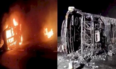 ಮಹಾರಾಷ್ಟ್ರದಲ್ಲಿ ಭೀಕರ ಬಸ್ ದುರಂತ - ಅಗ್ನಿ ಅನಾಹುತಕ್ಕೆ 25 ಜನರ ಸಜೀವ ದಹನ