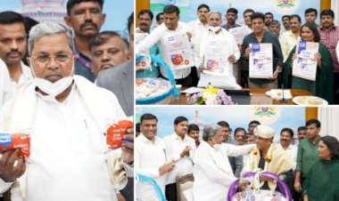 ಕೆಎಂಎಫ್ ನೂತನ ಉತ್ಪನ್ನಗಳ ಬಿಡುಗಡೆ - ನಟ ಶಿವರಾಜ್ ಕುಮಾರ್‌ಗೆ ಸಿಎಂ ಸನ್ಮಾನ