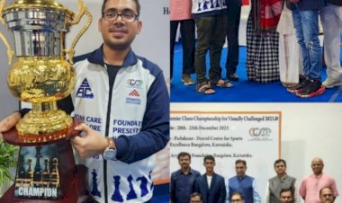 ಕುಂದಾಪುರ : ರಾಷ್ಟ್ರೀಯ ಅಂಧರ ಚೆಸ್‌ನಲ್ಲಿ 8ನೇ ಬಾರಿಗೆ ಚಾಂಪಿಯನ್ ಆದ ಕಿಶನ್ ಗಂಗೊಳ್ಳಿ