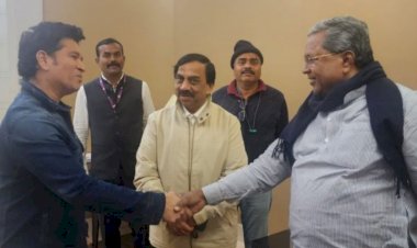 ಓಹ್! ಸಚಿನ್ ಜಿ ಹೌ ಆರ್ ಯು? : ಸಿಎಂ ಸಿದ್ದರಾಮಯ್ಯ - ಸಚಿನ್ ತೆಂಡೂಲ್ಕರ್ ಮುಖಾಮುಖಿ