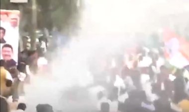 ಉದ್ಯೋಗಕ್ಕಾಗಿ ಯುವ ಕಾಂಗ್ರೆಸ್ ಪ್ರತಿಭಟನೆ - ಜಲಫಿರಂಗಿ ಪ್ರಯೋಗ