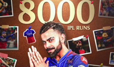 ಐಪಿಎಲ್ನಲ್ಲಿ ಇತಿಹಾಸ ಬರೆದ ಕಿಂಗ್ ಕೊಹ್ಲಿ..! 8000 ರನ್ ಗಳಿಸಿದ ಮೊದಲ ಬ್ಯಾಟ್ಸ್‌ಮನ್