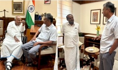 ಕೂತಹಲ ಕೆರಳಿಸಿದ HDK, HDD ಜೊತೆ ಸತೀಶ್ ಜಾರಕಿಹೊಳಿ‌ ಚರ್ಚೆ