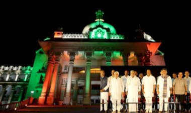 ಬೆಂಗಳೂರು: ವಿಧಾನಸೌಧಕ್ಕೆ ವಿದ್ಯುತ್ ದೀಪಗಳ ಅಲಂಕಾರ