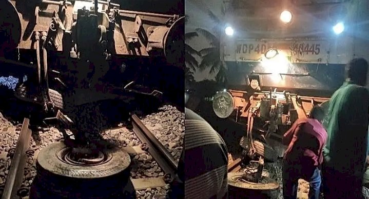 ಬೆಂಗಳೂರು: ಎಕ್ಸ್‌ಪ್ರೆಸ್‌ ರೈಲು ಡಿಕ್ಕಿಗೆ ಟ್ರಕ್ ಪೀಸ್ ಪೀಸ್- ಚಾಲಕ ಗ್ರೇಟ್ ಎಸ್ಕೇಪ್