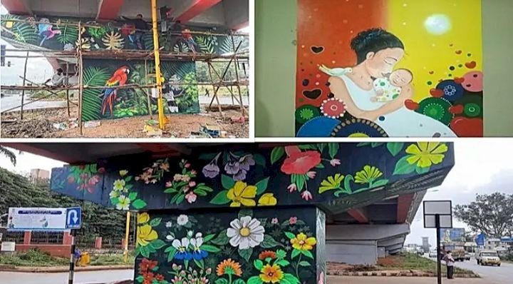 ಬಿಆರ್‌ಟಿಎಸ್‌ನ ಅಂದ ಹೆಚ್ಚಿಸಿದ ಕಲಾಕೃತಿಗಳು: ನೋಡುಗರ ಕಣ್ಮನ ಸೆಳೆದ ಚಿತ್ರಗಳು..!