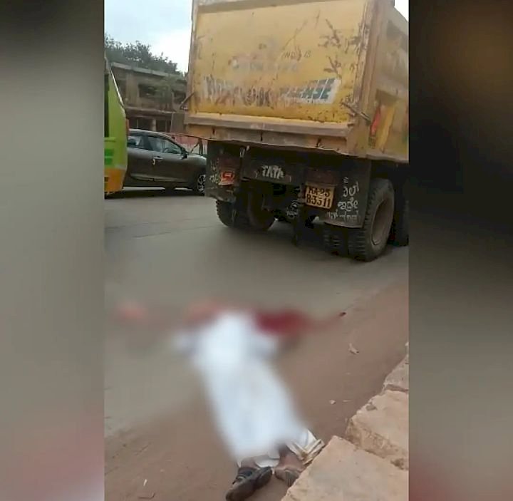 ಹುಬ್ಬಳ್ಳಿಯಲ್ಲಿ ರಸ್ತೆ ದಾಟುವ ವೇಳೆ ಅವಘಡ : ವ್ಯಕ್ತಿ ಮೇಲೆ ಹರಿದ ಲಾರಿ