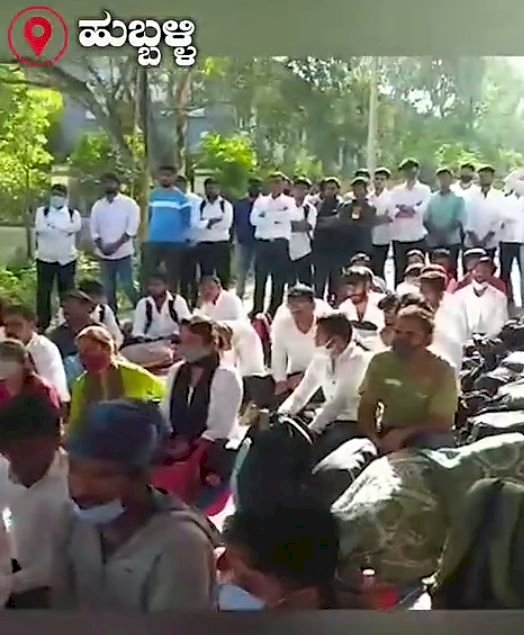 ಹುಬ್ಬಳ್ಳಿ: ಉಪವಾಸ ನಿರತ ಕಾನೂನು ವಿದ್ಯಾರ್ಥಿ ಅಸ್ವಸ್ಥ, ಆಸ್ಪತ್ರೆಗೆ ದಾಖಲು