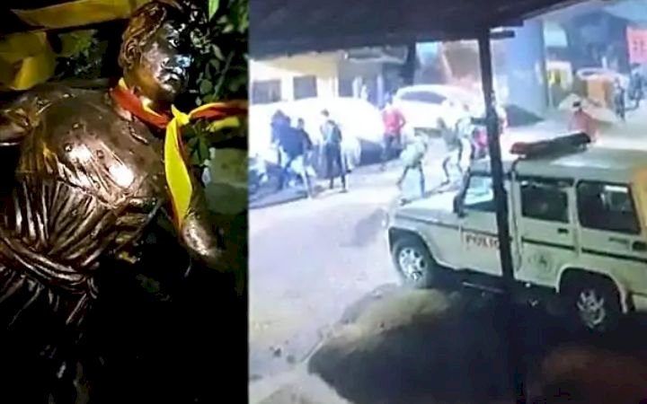 ಬೆಳಗಾವಿ: ರಾಯಣ್ಣನ ಪ್ರತಿಮೆ ಭಗ್ನ-144 ಸೆಕ್ಷನ್ ಜಾರಿ