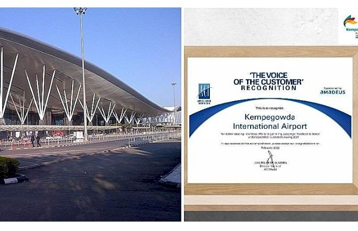 ಕೆಂಪೇಗೌಡ ಅಂತಾರಾಷ್ಟ್ರೀಯ ವಿಮಾನ ನಿಲ್ದಾಣಕ್ಕೆ ಎಸಿಐನ ವಾಯ್ಸ್ ಆಫ್ ದಿ ಕಸ್ಟಮರ್ ಮಾನ್ಯತೆ
