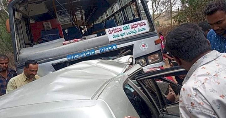 ಬ್ರೇಕಿಂಗ್ : ರಾಜ್ಯದಲ್ಲಿ ಮತ್ತೊಂದು ಭೀಕರ ಅಪಘಾತ : ನಾಲ್ವರು ದುರ್ಮರಣ