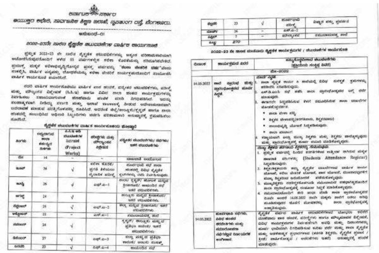 ಮೇ.16ರಿಂದ ರಾಜ್ಯಾದ್ಯಂತ ಶಾಲೆ ಆರಂಭ- 2022-23ನೇ ಸಾಲಿನ 'ಶೈಕ್ಷಣಿಕ ವೇಳಾಪಟ್ಟಿ' ಬಿಡುಗಡೆ