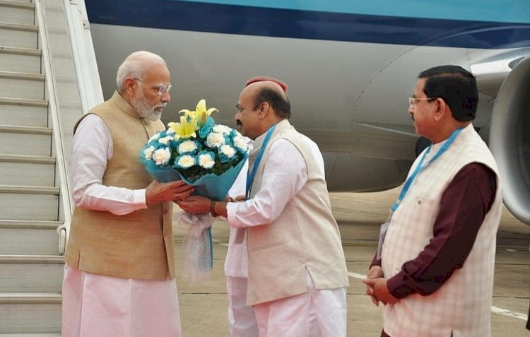 ಬೆಂಗಳೂರಿಗೆ ಪ್ರಧಾನಿ ಮೋದಿ ಆಗಮನ
