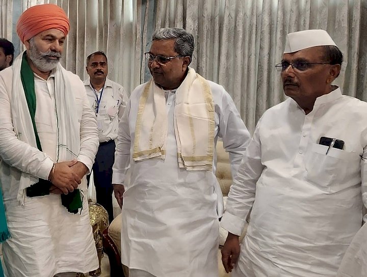 ನವದೆಹಲಿ : ಸಂಯುಕ್ತ ಕಿಸಾನ್ ಮೋರ್ಚಾ ಮುಖಂಡ ರಾಕೇಶ್ ಟಿಕಾಯತ್ ಜೊತೆ ಚರ್ಚೆ