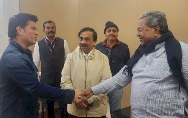 ಓಹ್! ಸಚಿನ್ ಜಿ ಹೌ ಆರ್ ಯು? : ಸಿಎಂ ಸಿದ್ದರಾಮಯ್ಯ - ಸಚಿನ್ ತೆಂಡೂಲ್ಕರ್ ಮುಖಾಮುಖಿ