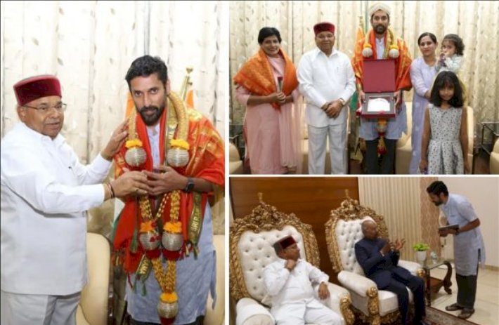 ರಾಜ್ಯಪಾಲ ಗೆಹ್ಲೋಟ್‌ರಿಂದ 'ಬಾಲರಾಮನ ಶಿಲ್ಪಿ' ಅರುಣ್ ಯೋಗಿರಾಜ್‌ಗೆ ಸನ್ಮಾನ