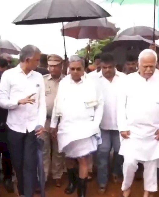 ಮಳೆ ನಡುವೆ ಶಿರೂರು ಗುಡ್ಡ ಕುಸಿತ ಸ್ಥಳಕ್ಕೆ ಸಿಎಂ ಭೇಟಿ