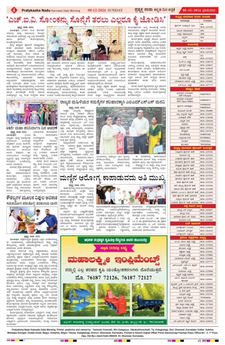 Pratyaksha Nadu E-Paper 08-12-2024