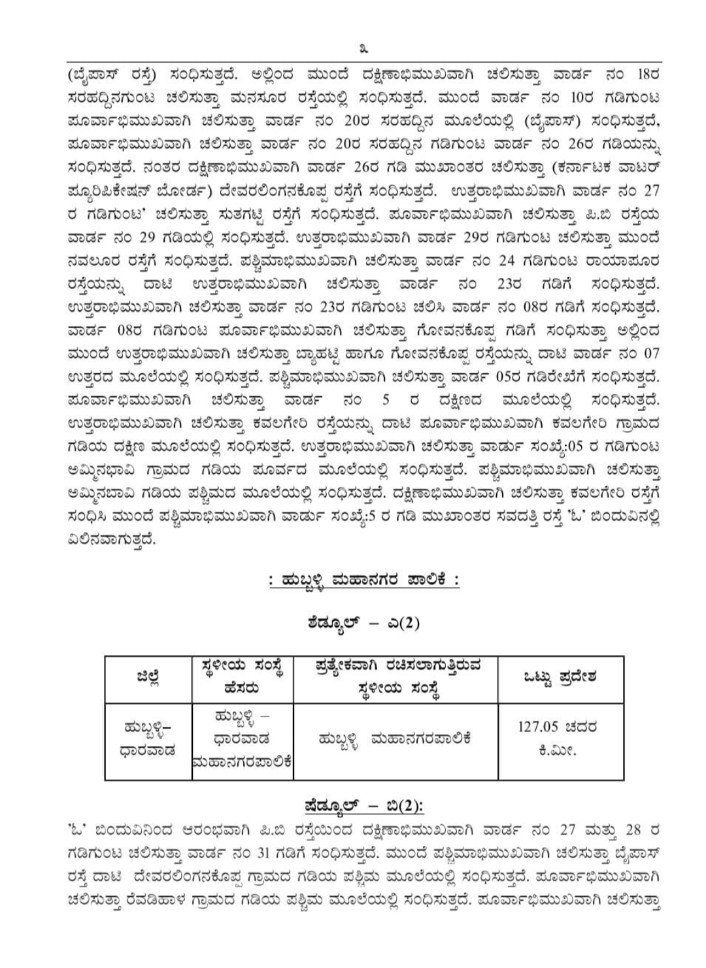 ಧಾರವಾಡ: ಪ್ರತ್ಯೇಕ ಪಾಲಿಕೆಯ ಗೆಜೆಟ್ ನೋಟಿಫಿಕೇಶನ್ ಹೊರಡಿಸಿದ ಸರ್ಕಾರ