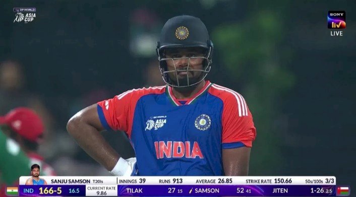 ಅಂತರರಾಷ್ಟ್ರೀಯ ಟಿ20 ಕ್ರಿಕೆಟ್‌ನಲ್ಲಿ ತಮ್ಮ ಅತ್ಯಂತ ನಿಧಾನಗತಿಯ ಅರ್ಧಶತಕ ದಾಖಲಿಸಿದ ಸಂಜು ಸ್ಯಾಮ್ಸನ್